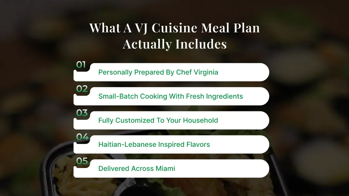 What a VJ Cuisine Meal Plan Actually Includes