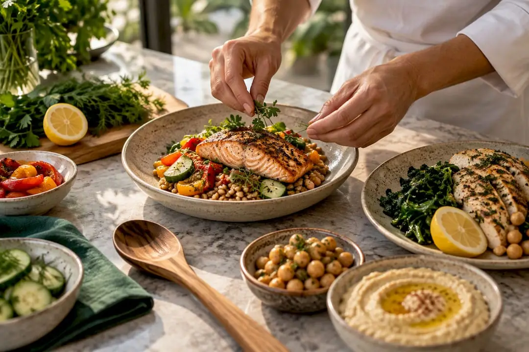 Chef-arranged anti-inflammatory meal ingredients