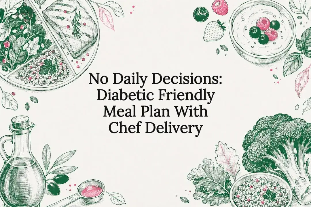 Decorative diabetes friendly meal plan illustration