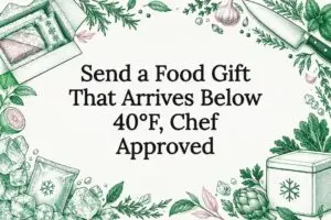 Decorative cold food gift title card