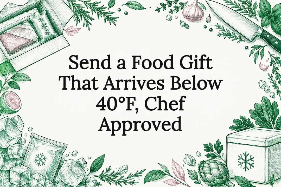 Decorative cold food gift title card