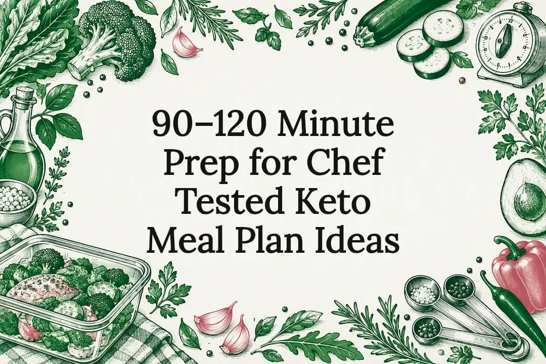 Decorative keto meal plan title card