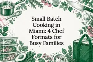Small batch cooking title card illustration