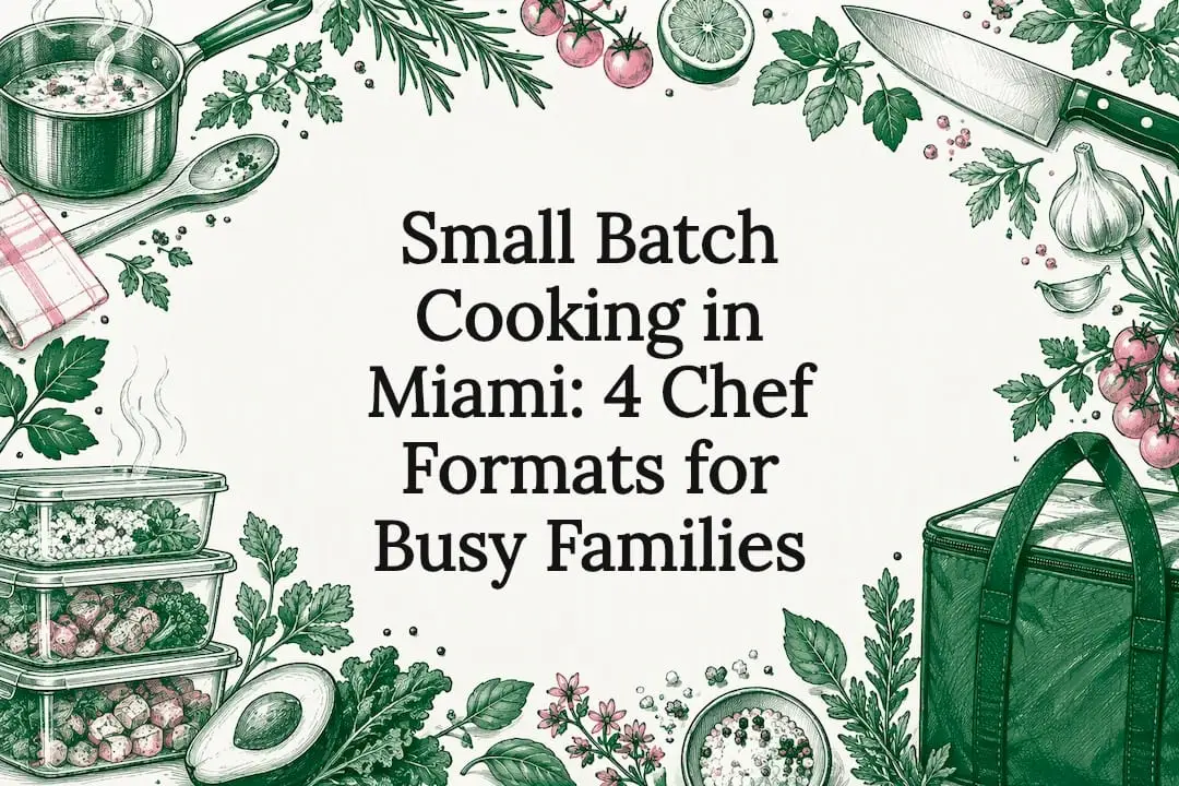 Small batch cooking title card illustration
