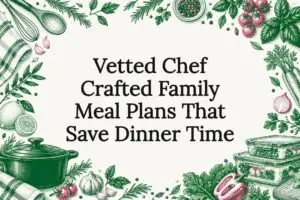Decorative family meal plan title card