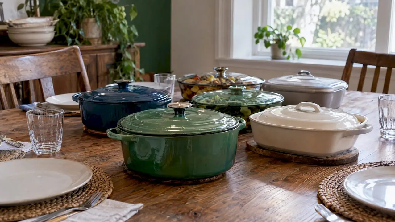 Finished family meals ready to serve