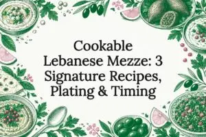 Decorative Lebanese mezze title card