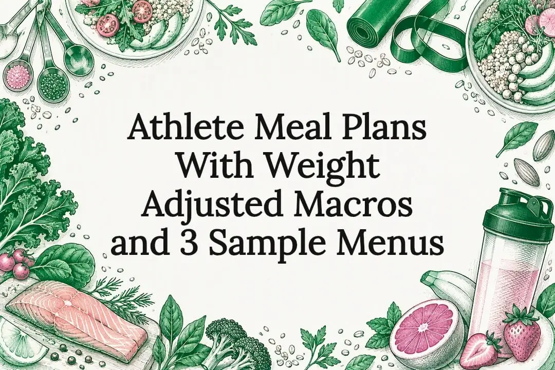 Decorative athlete meal plan title card