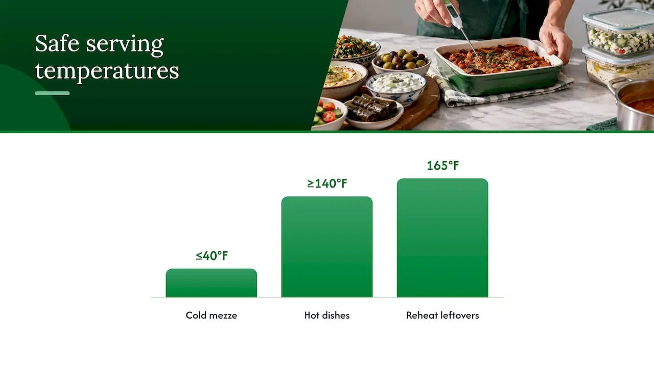 Keeping Your Mezze Spread Food-Safe All Evening: overview diagram