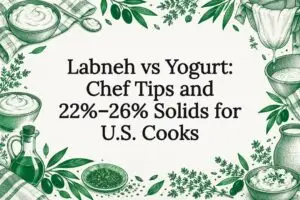 Hand-drawn dairy motifs frame article title