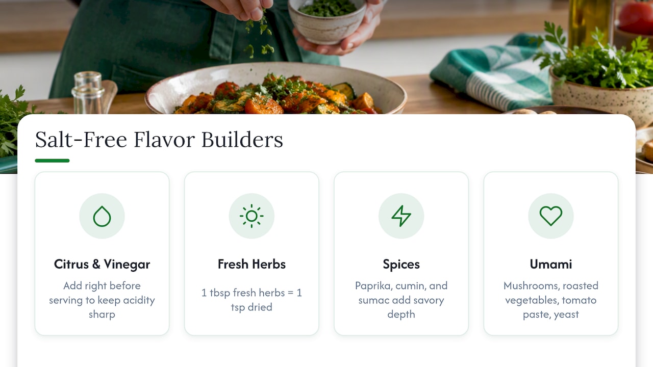 Four ways to add flavor without salt
