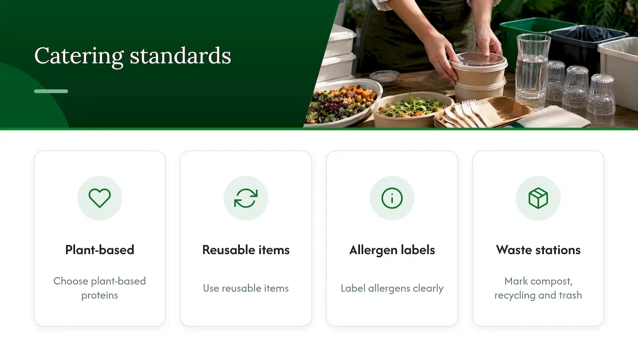 Four practical sustainable catering recommendations