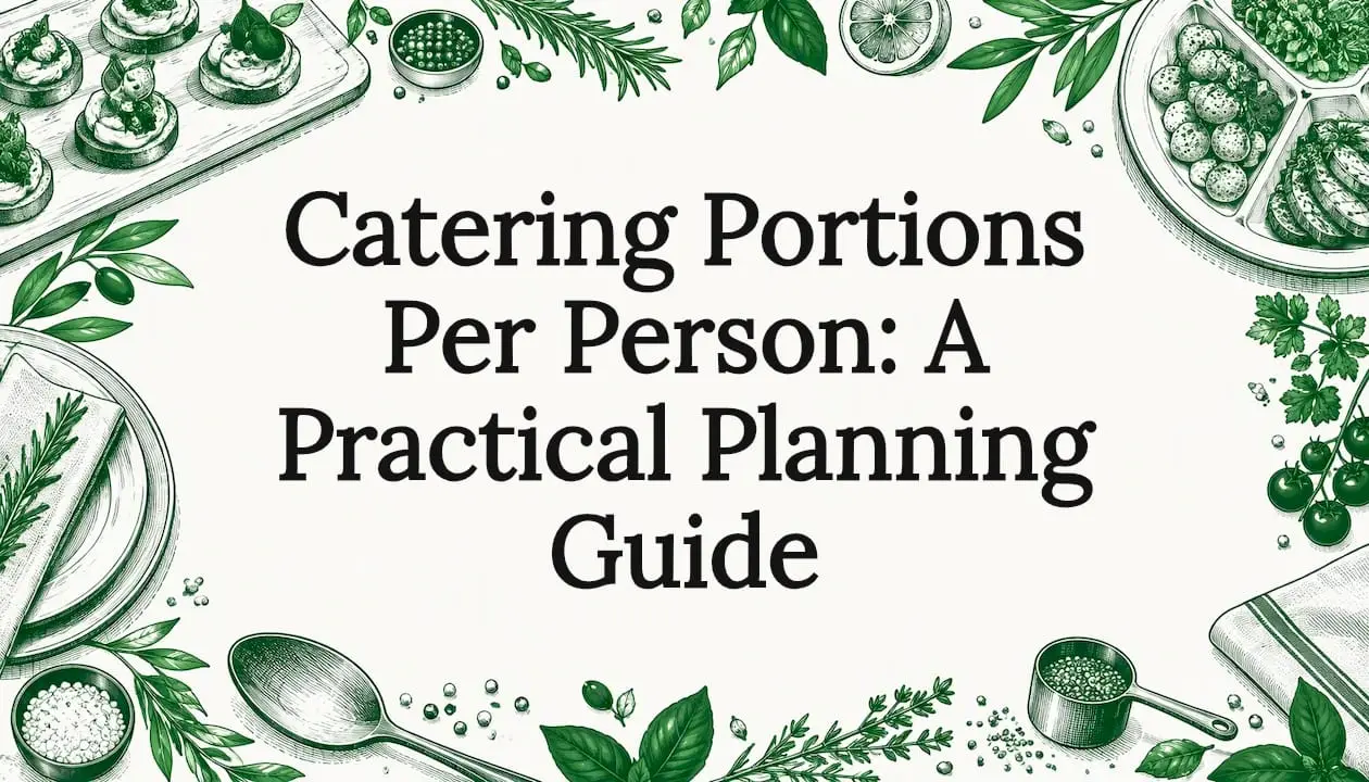 Catering portions title card illustration